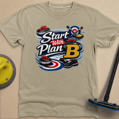 Start with Plan B Unisex Garment-Dyed Heavyweight T-Shirt