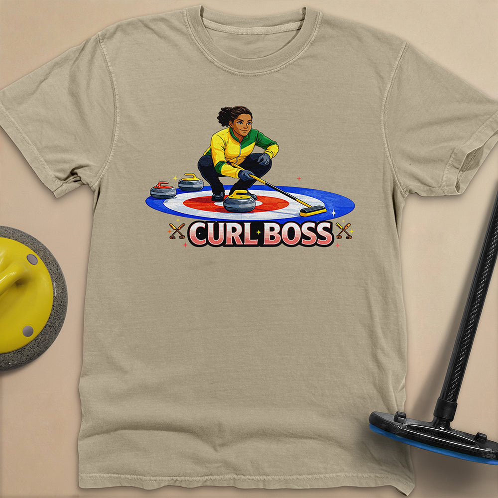 Curl Boss (B) Unisex Garment-Dyed Heavyweight T-Shirt