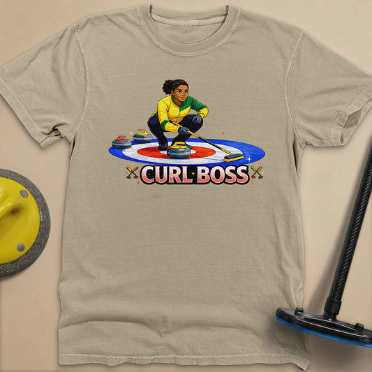 Curl Boss (B) Unisex Garment-Dyed Heavyweight T-Shirt
