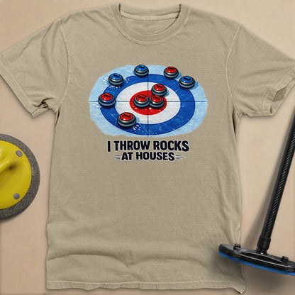 I Throw Rocks at Houses Unisex Garment-Dyed Heavyweight T-Shirt