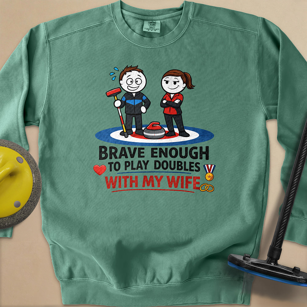 Brave Enough Unisex Garment-Dyed Sweatshirt