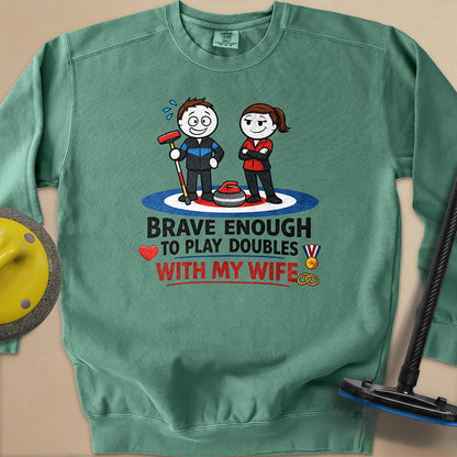 Brave Enough Unisex Garment-Dyed Sweatshirt