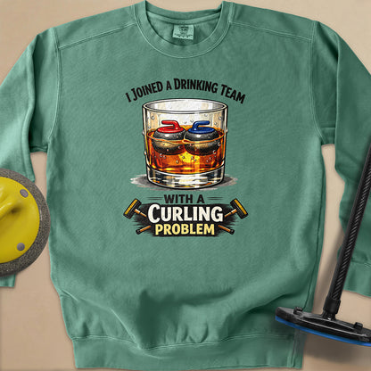 Am Drinking Team Unisex Garment-Dyed Sweatshirt