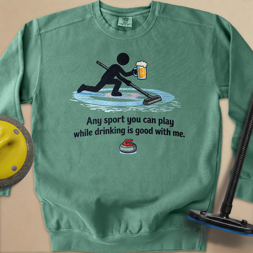 Drink and Play Unisex Garment-Dyed Sweatshirt