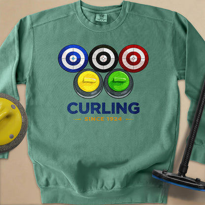 Olympic Rings Unisex Garment-Dyed Sweatshirt