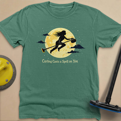 Curling Casts a Spell Unisex Garment-Dyed Heavyweight T-Shirt