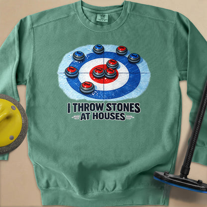 I Throw Stones at Houses Unisex Garment-Dyed Sweatshirt