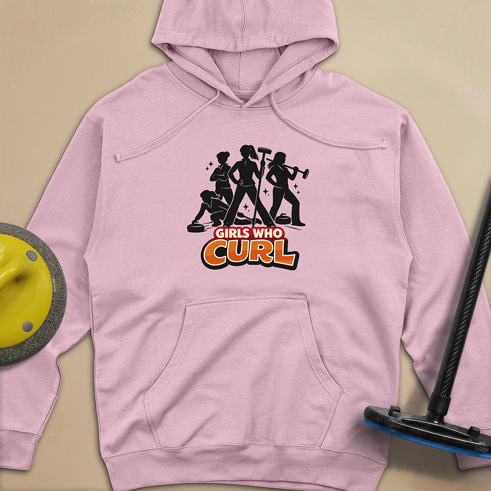 Girls Who Curl Unisex Midweight Hoodie