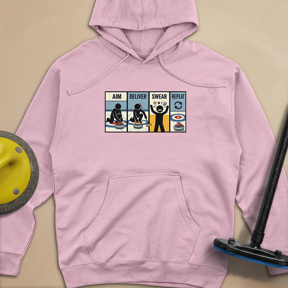 Aim Deliver Swear Repeat Unisex Midweight Hoodie