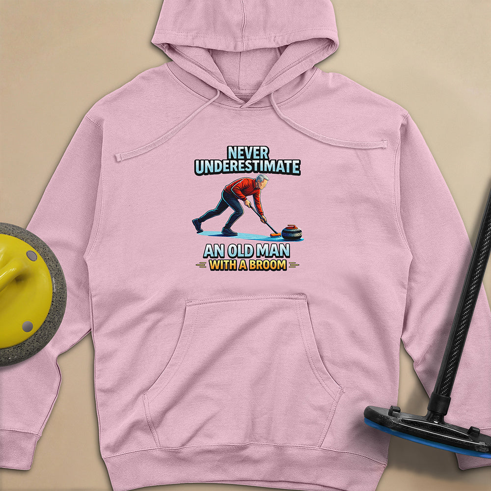 Dont't Underestimate and Old Man Unisex Midweight Hoodie