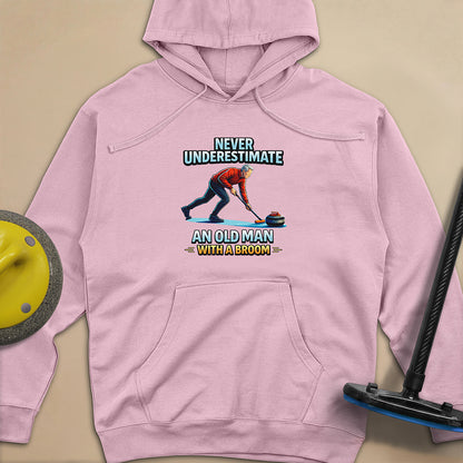 Dont't Underestimate and Old Man Unisex Midweight Hoodie