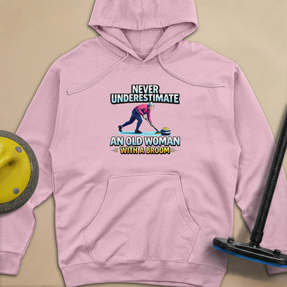 Don't Underestimate and Old Woman - Unisex Midweight Hoodie