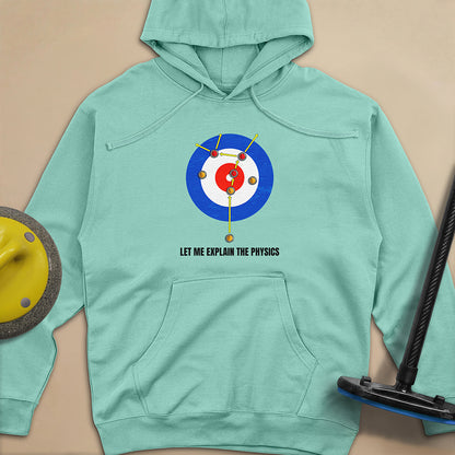 Physics in Curling Unisex Midweight Hoodie