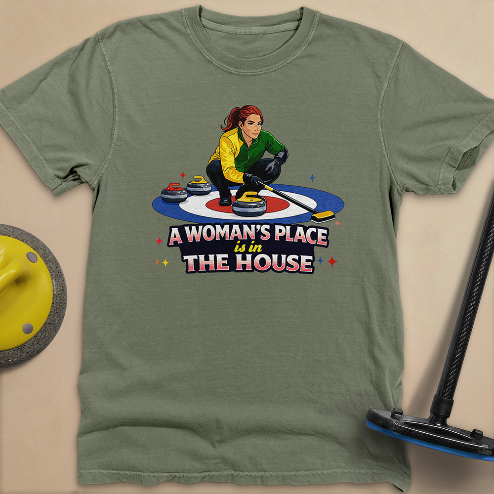 A Woman's Place is in the House Unisex Garment-Dyed Heavyweight T-Shirt