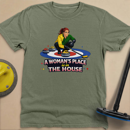 A Woman's Place is in the House Unisex Garment-Dyed Heavyweight T-Shirt