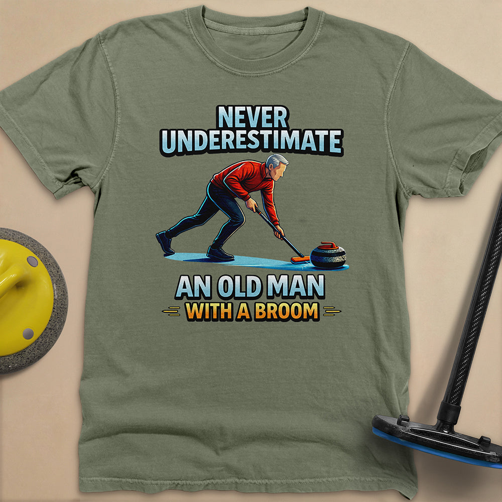 Dont't Underestimate and Old Man Unisex Garment-Dyed Heavyweight T-Shirt