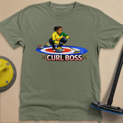 Curl Boss (B) Unisex Garment-Dyed Heavyweight T-Shirt