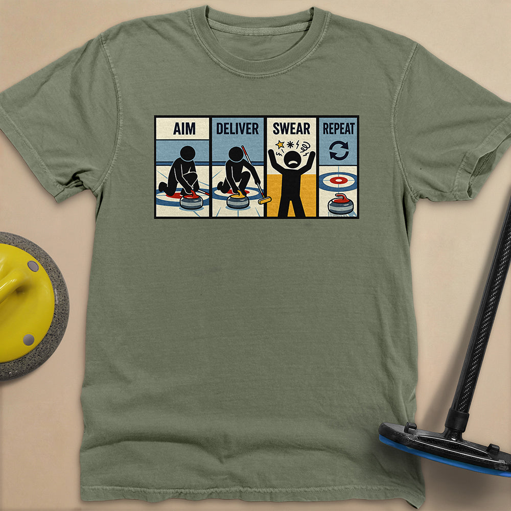 Aim Deliver Swear Repeat Unisex garment-dyed heavyweight t-shirt