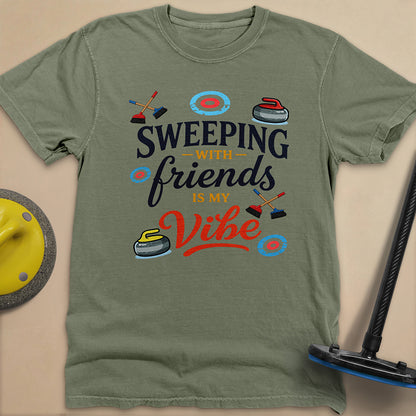 Sweeping With My Friends Unisex Garment-Dyed Heavyweight T-Shirt