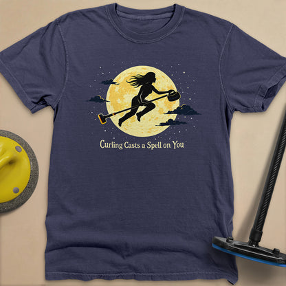 Curling Casts a Spell Unisex Garment-Dyed Heavyweight T-Shirt