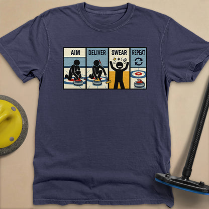 Aim Deliver Swear Repeat Unisex garment-dyed heavyweight t-shirt