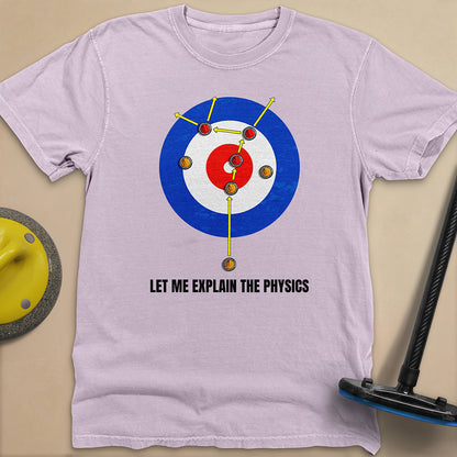Physics in Curling Unisex Garment-Dyed Heavyweight T-Shirt