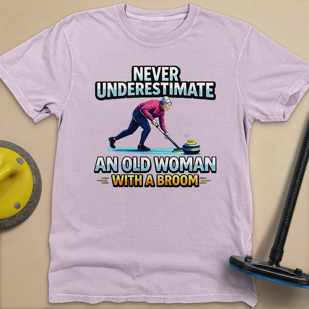 Don't Underestimate and Old Woman - Unisex Garment-Dyed Heavyweight T-Shirt