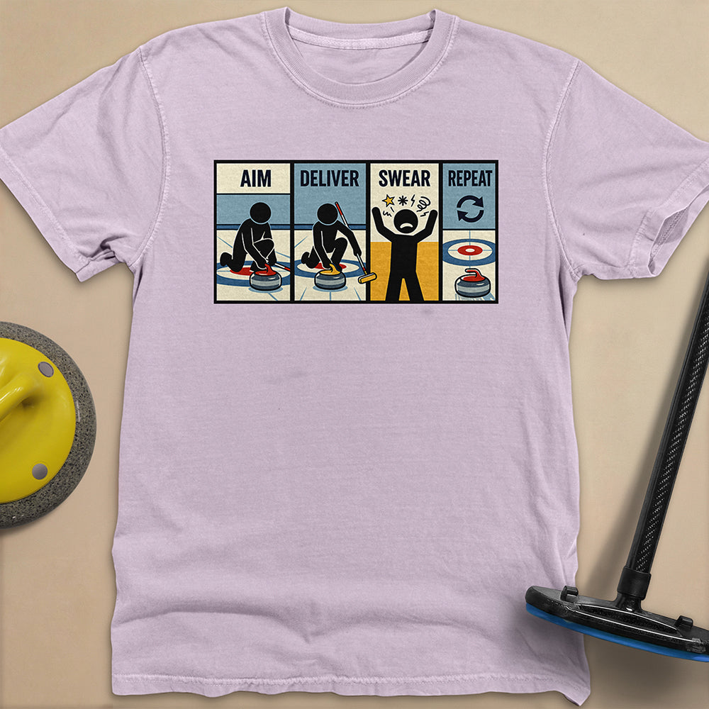 Aim Deliver Swear Repeat Unisex garment-dyed heavyweight t-shirt