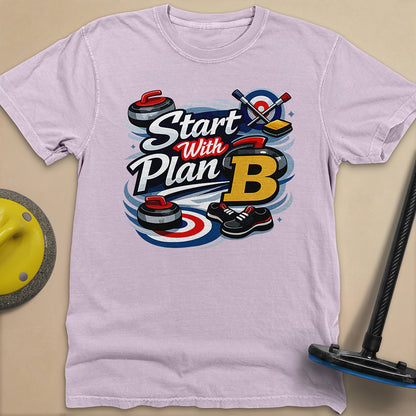 Start with Plan B Unisex Garment-Dyed Heavyweight T-Shirt