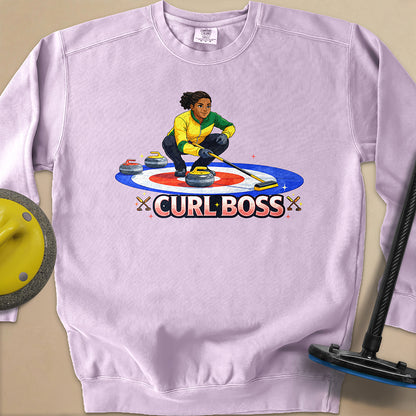 Curl Boss (B) Unisex Garment-Dyed Sweatshirt