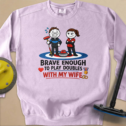 Brave Enough Unisex Garment-Dyed Sweatshirt