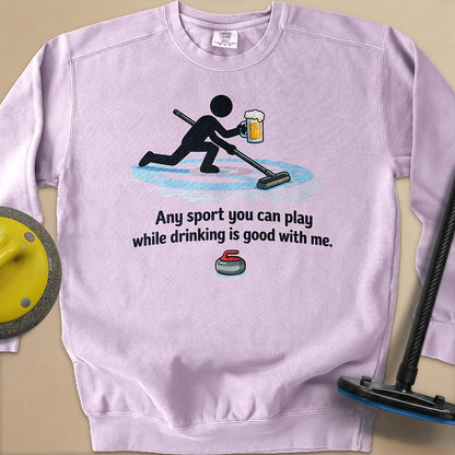 Drink and Play Unisex Garment-Dyed Sweatshirt