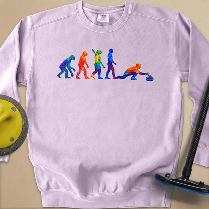 Evolution of Curling Unisex Garment-Dyed Sweatshirt