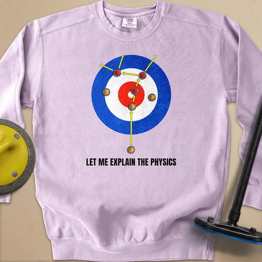 Physics in Curling Unisex Garment-Dyed Sweatshirt