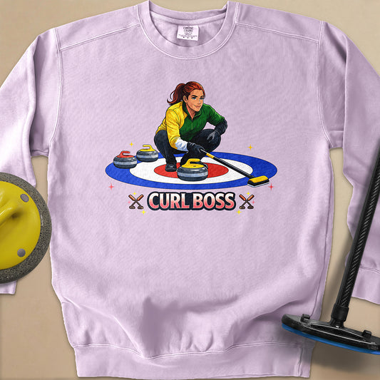 Curl Boss (C) Unisex Garment-Dyed Sweatshirt