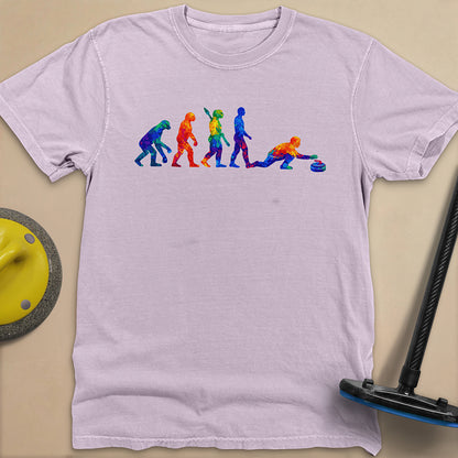 Evolution of Curling Unisex Garment-Dyed Heavyweight T-Shirt