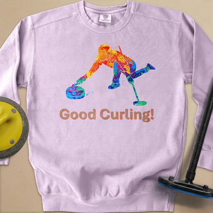 Good Curling Unisex Garment-Dyed Sweatshirt