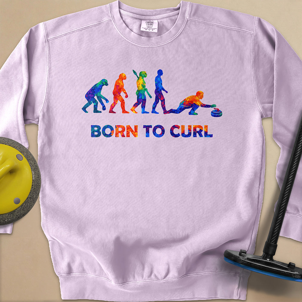 Evolution of Curling 2 Unisex Garment-Dyed Sweatshirt