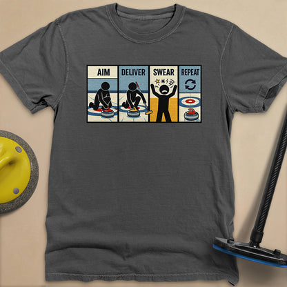 Aim Deliver Swear Repeat Unisex garment-dyed heavyweight t-shirt