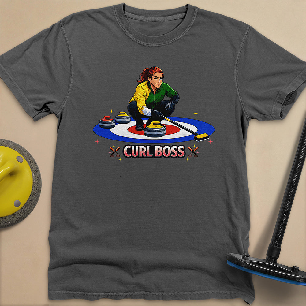 Curl Boss (C) Unisex Garment-Dyed Heavyweight T-Shirt