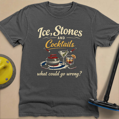 Ice, Stones and Cocktails Unisex Garment-Dyed Heavyweight T-Shirt