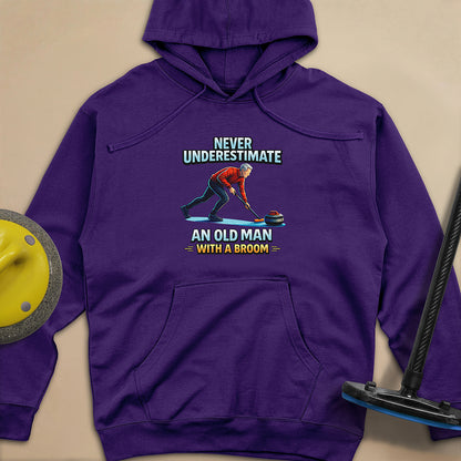 Dont't Underestimate and Old Man Unisex Midweight Hoodie