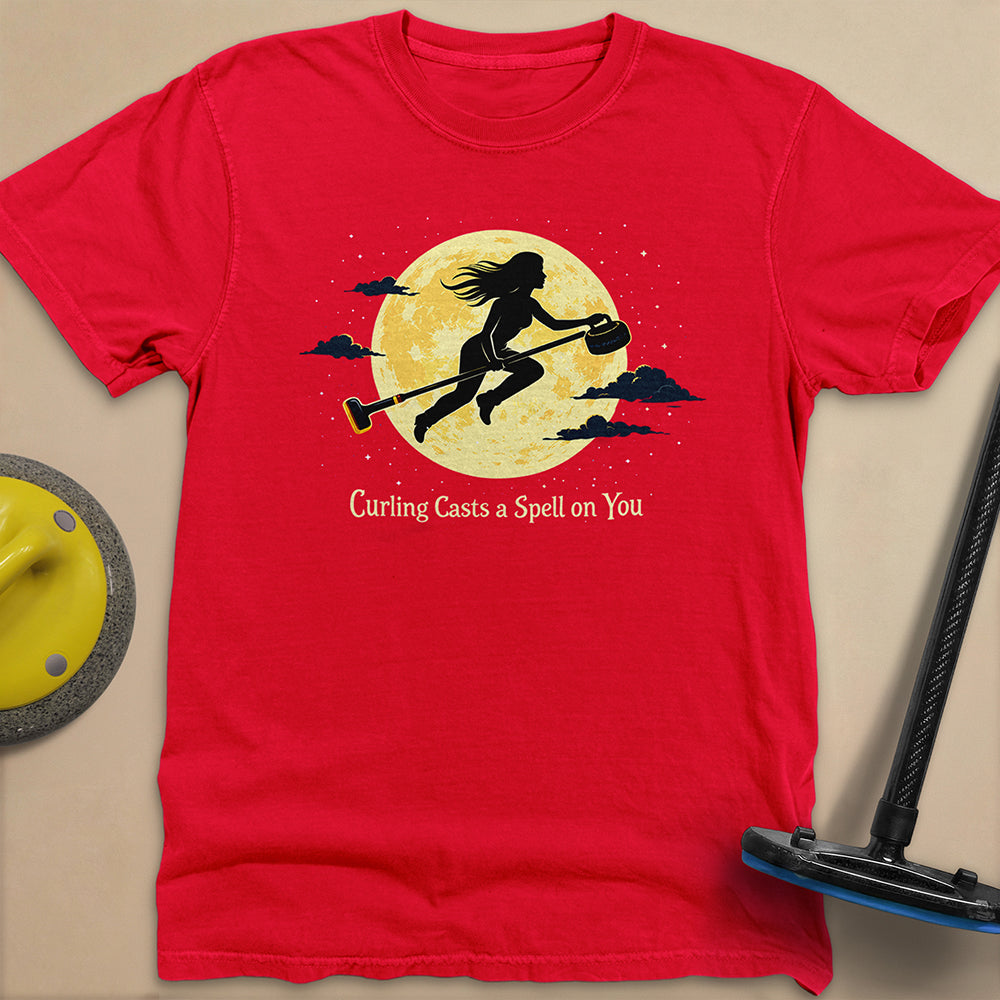 Curling Casts a Spell Unisex Garment-Dyed Heavyweight T-Shirt