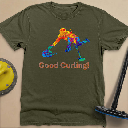 Good Curling Unisex Garment-Dyed Heavyweight T-Shirt