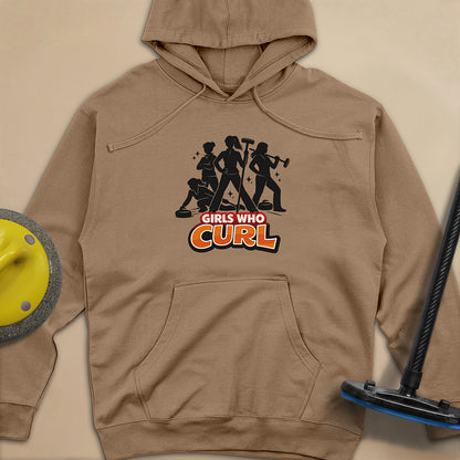 Girls Who Curl Unisex Midweight Hoodie