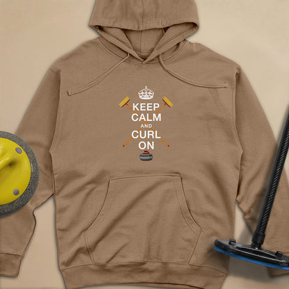Keep Calm and Curl On Unisex midweight hoodie