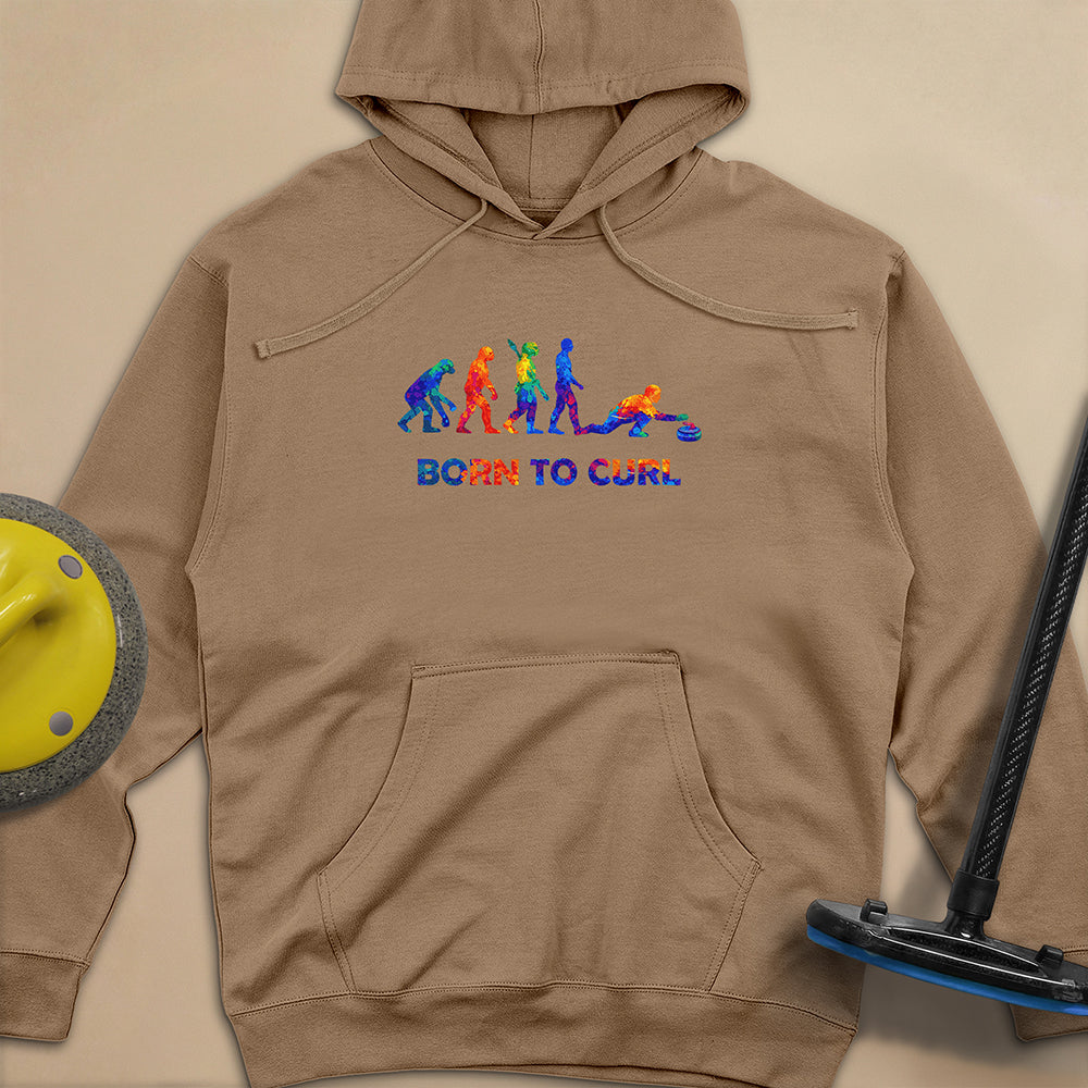 Evolution of Curling 2 Unisex Midweight Hoodie
