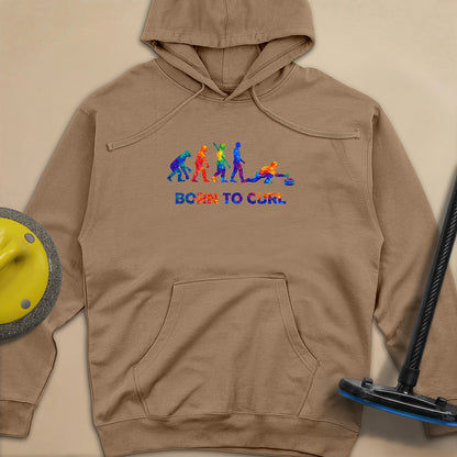 Evolution of Curling 2 Unisex Midweight Hoodie