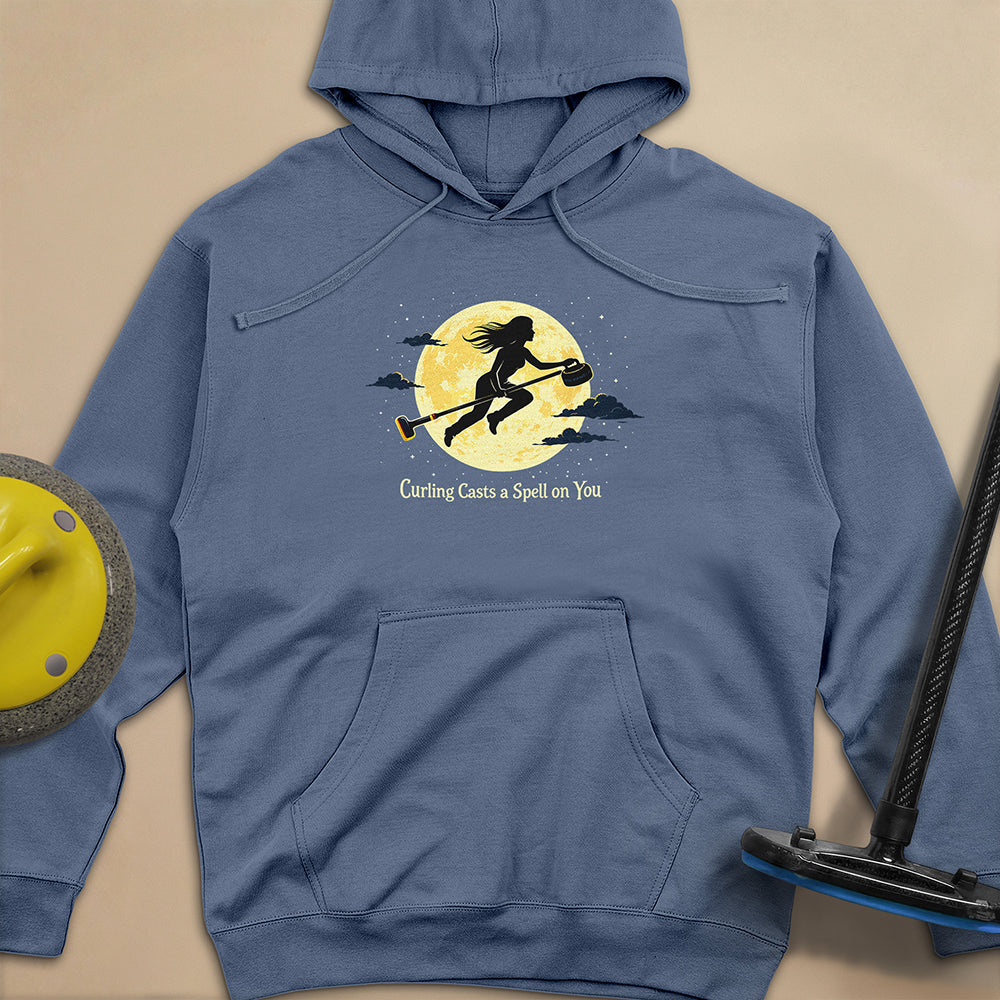 Curling Casts a Spell Unisex Midweight Hoodie