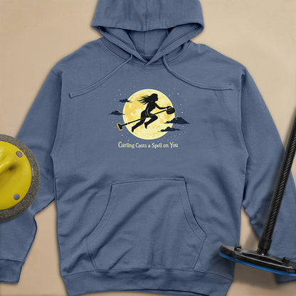 Curling Casts a Spell Unisex Midweight Hoodie